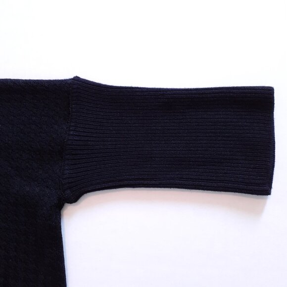 St. John Sport Oversized Full Zip Mock Neck 3/4 Sleeve Sweater Black Size S - Picture 10 of 14